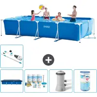 Intex Piscine rectangulaire hors sol - 450x220x84 cm - Composée de 6 parties - Modèle S30255