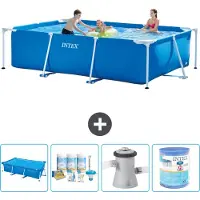 Intex Piscine rectangulaire hors sol - 300x200x75 cm - Composée de 5 parties - Modèle S30149