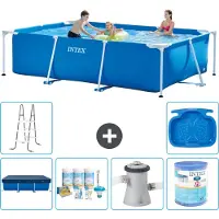 Intex Piscine rectangulaire hors sol - 300x200x75 cm - Composée de 7 pièces - Modèle S30163