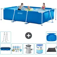 Intex Piscine rectangulaire hors sol - 300x200x75 cm - Composée de 8 pièces - Modèle S30164