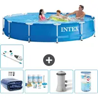 Intex Piscine tubulaire rectangulaire - 366 x 76 cm - 6 pièces - Modèle S31556
