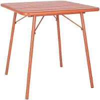 Bolero Table carrée en acier Terracotta - 700 mm