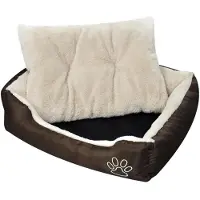 vidaXL Lit pour chien marron et beige XXL