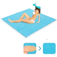 INF Couverture de plage/pique-nique - 200x200 cm - bleu