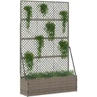 vidaXL Treillis de jardin gris 105 x 30 x 170 cm Métal