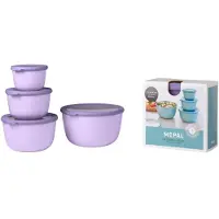 Mepal - Cirqula High Bowl Set Of 4 - Vivid lilac, Boîte de conservation, Violet