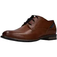 Bugatti Chaussure à lacets bleu foncé / cognac