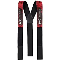 Kübler Hommes, Ceinture, Bretelles élastiques pour pantalon anti-coupure, Rouge, (M)