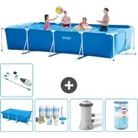 Intex Piscine rectangulaire hors sol - 450x220x84 cm - Composée de 6 parties - Modèle S30257