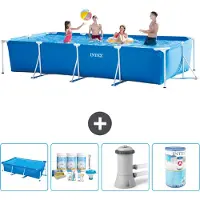 Intex Piscine rectangulaire hors sol - 450 x 220 x 84 cm - Composée de 5 parties - Modèle S30244