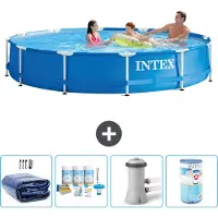 Intex Piscine tubulaire rectangulaire - 366 x 76 cm - 5 pièces - Modèle S31543