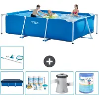 Intex Piscine rectangulaire hors sol - 300x200x75 cm - Composée de 6 pièces - Modèle S30152