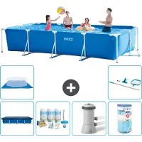 Intex Piscine rectangulaire hors sol - 450x220x84 cm - Composée de 7 éléments - Modèle S30250