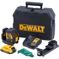 DeWalt Laser en croix compact avec faisceau vert 18V DCLE34021D1-QW avec une batterie 2,0 Ah