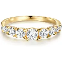Trilani Bague jaune d'or / transparent
