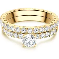 Trilani Bague or / transparent