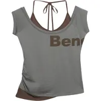 Superdry Femme Haut Dos-nu Deux-en-un Bench Grey Taille: Xxs