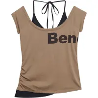 Superdry Femme Haut Dos-nu Deux-en-un Bench Brown Taille: XS