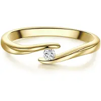 Trilani Bague jaune d'or / transparent