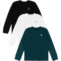 Abercrombie & Fitch Chemisier - 3 Pack - Gris Charbon/Vert/Blanc - - 15-16 ans (170-176) - Blouse