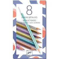 Djeco 8 crayons metalliques