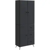vidaXL Ensemble de meubles , 2 pièces, noir, aggloméré