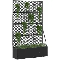 vidaXL Treillis de jardin noir 105 x 30 x 170 cm Métal