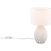 TRIO Lampe de table en céramique MELVA blanche 1xE14x40W céramique / plâtre dim. : 31x18x18 cm IP20 RL