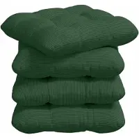 vidaXL Coussins De Siège 4 Pcs Vert Foncé 40 X 40 Cm