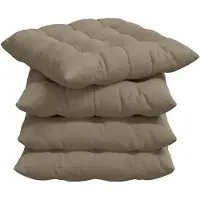 vidaXL Coussins De Siège 4 Pcs Taupe 40 X 40 Cm Tissu En Microfibre