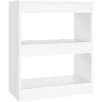 vidaXL Bibliothèque/Séparateur de pièce Blanc 60x30x72 cm