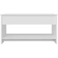 vidaXL Table basse blanche 102x50x52,5 cm Bois composite