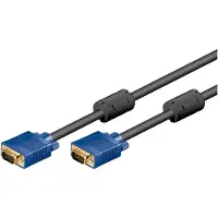 Goobay - Câble moniteur (connecteur Mâle HD de 15 broches vers connecteur Mâle HD de 15 broches XGA SVGA, 10 m), couleur noir 1 x moniteurkabel