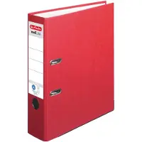 Herlitz Classeur maX.file nature plus, Largeur de dos : 80 mm, Rouge DIN A4, Revêtement en papier spécial (A4, 80 mm, 1 pcs)