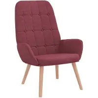 vidaXL Fauteuil de relaxation tissu rouge vin