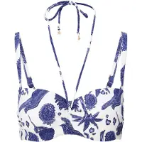 Lingadore Hauts de bikini bleu clair / bleu foncé / blanc