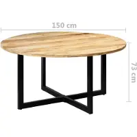 vidaXL Table de salle à manger 150 x 73 cm en bois massif de manguier