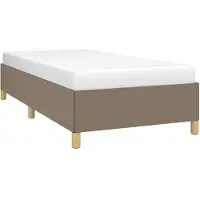 vidaXL Cadre de lit sans matelas Taupe 120x190 cm Tissu