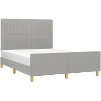 vidaXL Cadre de lit sans matelas gris clair 140x200 cm Tissu