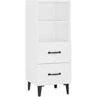 vidaXL Sideboard Blanc 34,5x34x90 cm Bois composite