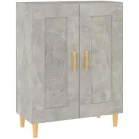 vidaXL Sideboard gris béton 69,5x34x90 cm Bois composite