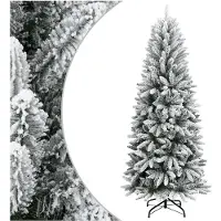vidaXL Sapin de Noël artificiel avec neige floquée 120 cm PVC et PE
