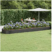vidaXL Lit surélevé Acier revêtu par poudre 523x140x36 cm Anthracite