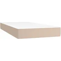 vidaXL Matelas à ressorts ensachés Cappuccino 120x190x20 cm similicuir