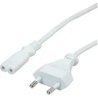 Value 19.99.2095 Câble électrique Blanc 1,8 M Cee7/16 Coupleur C7