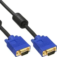 InLine 17718S câble VGA 5 m VGA (D-Sub) Noir et Bleu