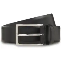 BOSS Ceinture en cuir italien avec boucle de couleur acier à logo gravé