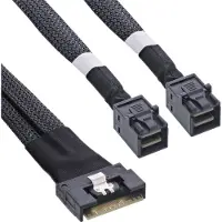 InLine Câble SAS Slim, SFF-8654 8X vers SFF-8654 8X, 48 Gb/s, 0,5m (50 cm)