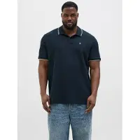 Jack & Jones Plus T-Shirt 'JJEAustin' noir / blanc