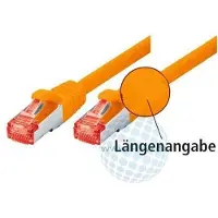 Exertis Connect Câble de brassage S-STP PIMF, Cat 6, orange, 0,5m